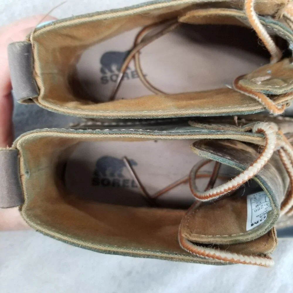 Sorel Shoes Womens Size 8 Out N About Brown Leather Waterproof Rain Boots
